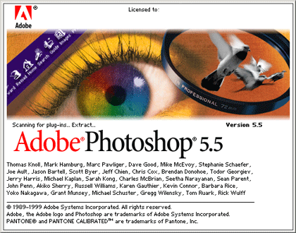 Adobe Photoshop version 5.5